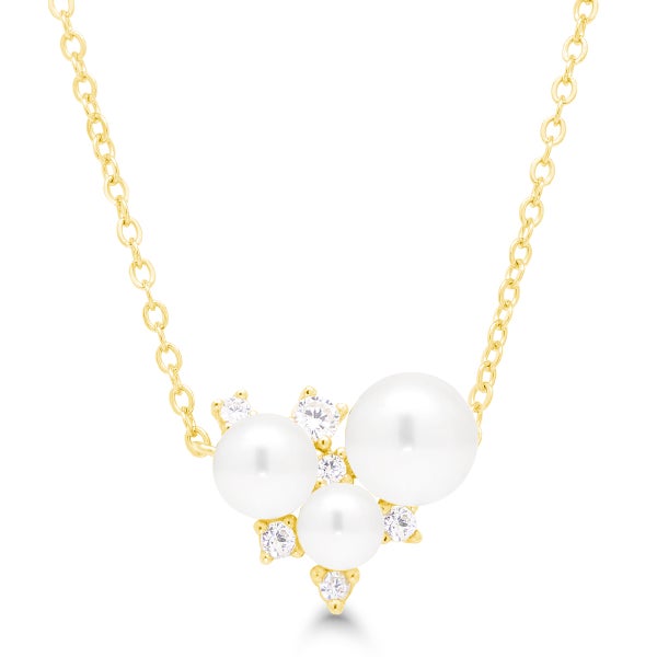 Beat of Love -hopeakaulakoru helmill&auml; ja zirkoneilla, kullattu