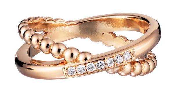 Lumoava Ikuisuus  sormus timanteilla, valko/keltakulta alk.1744e