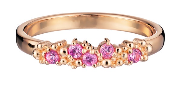 Lumoava Tiara  sormus, valko/keltakulta safiireilla alk.1044e