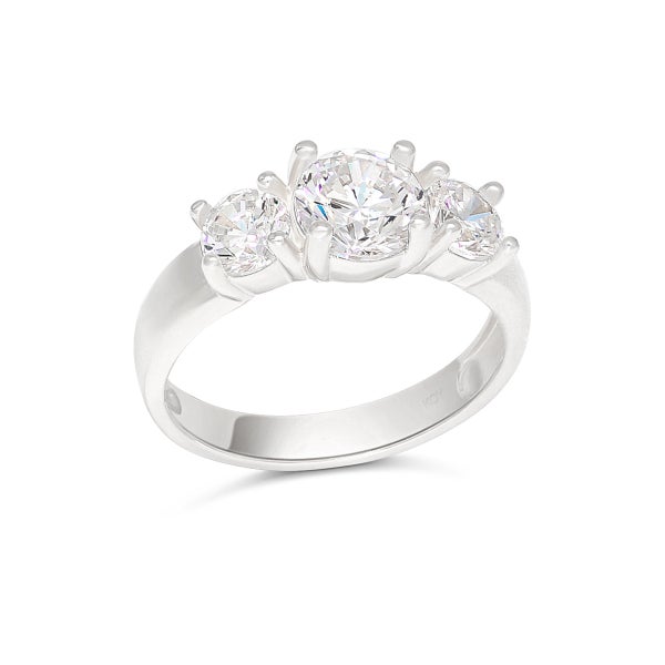 Kastesormus 3 kivinen hopea/kullattu hopea