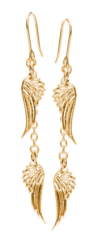 Lumoava Rakkain korvakorut, keltakullattu